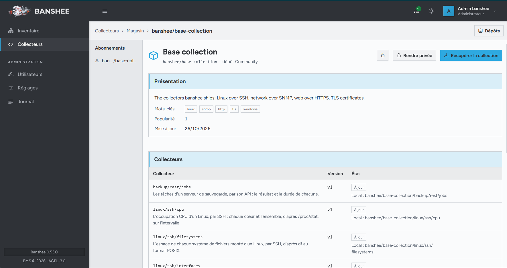 A Community collection in the master's Store